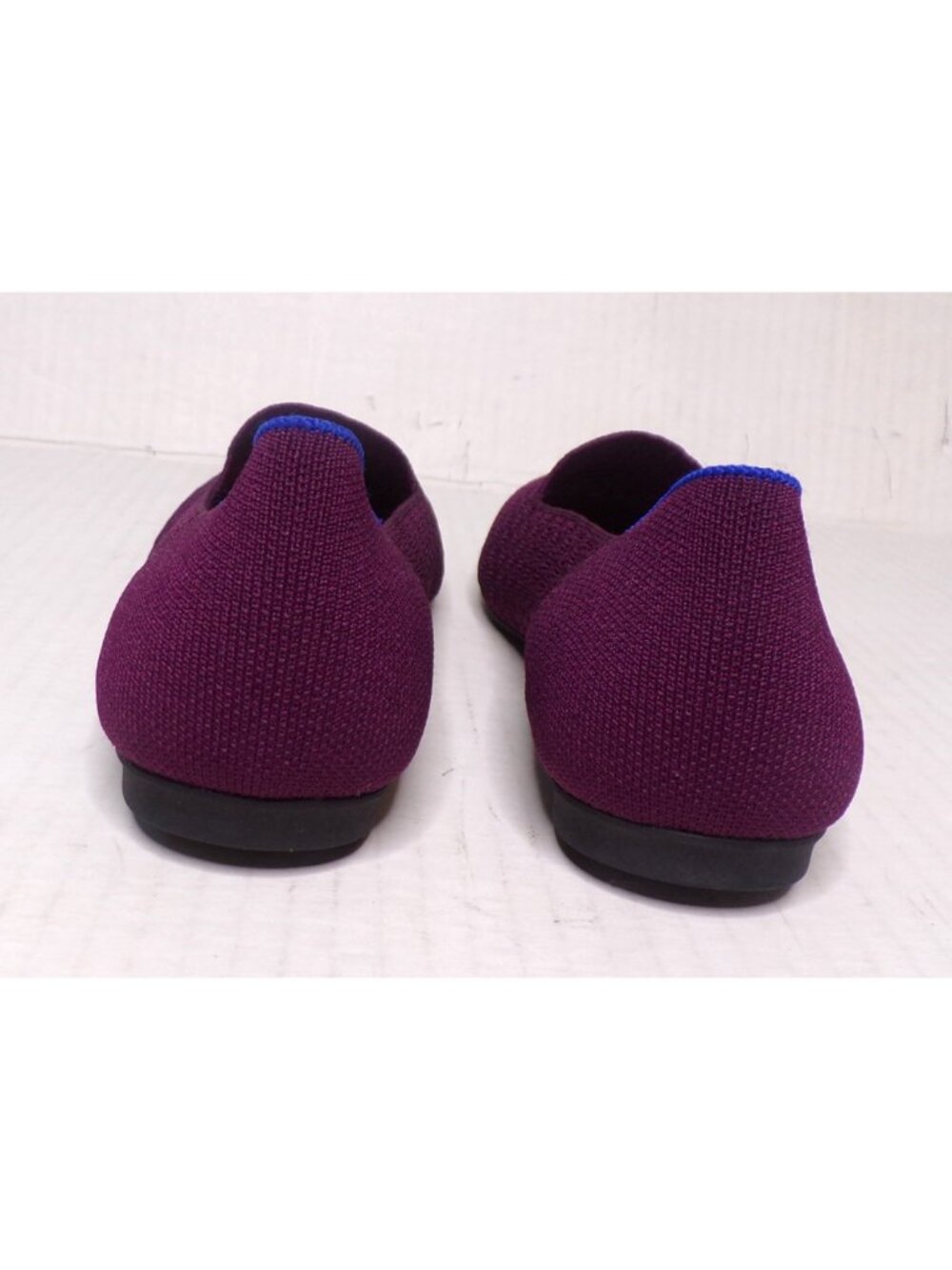 🆕ROTHY'S Almond Toe Quilted Lattice Loafer Shoe 8.5 Berry Burgundy Plum - Picture 5 of 8